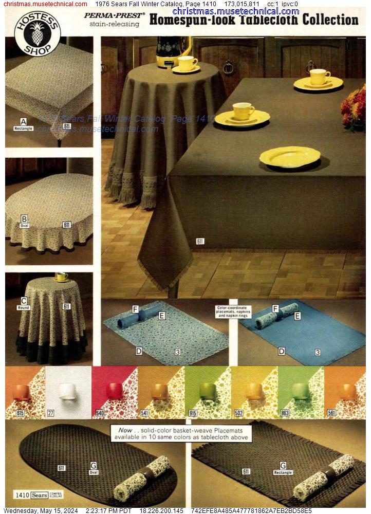 1976 Sears Fall Winter Catalog, Page 1410
