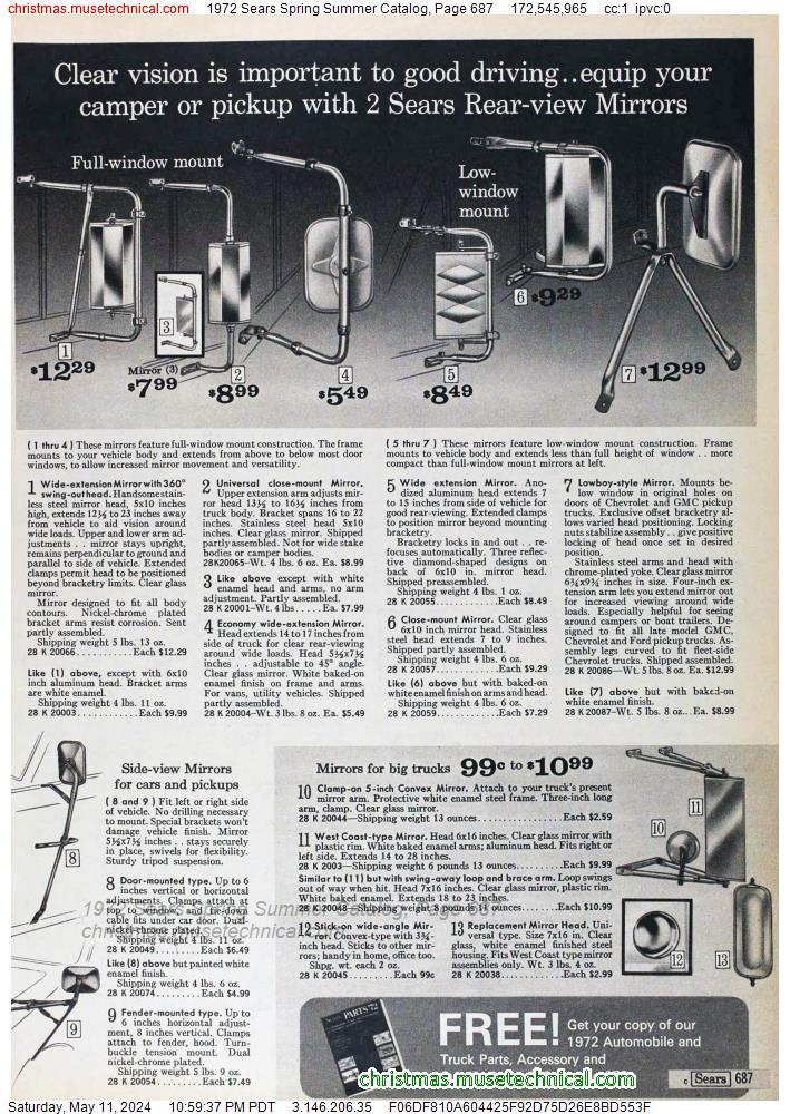 1972 Sears Spring Summer Catalog, Page 687