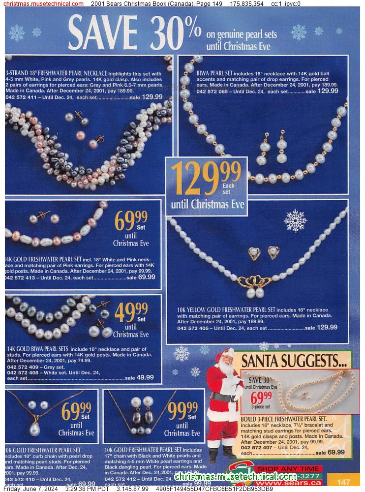 2001 Sears Christmas Book (Canada), Page 149