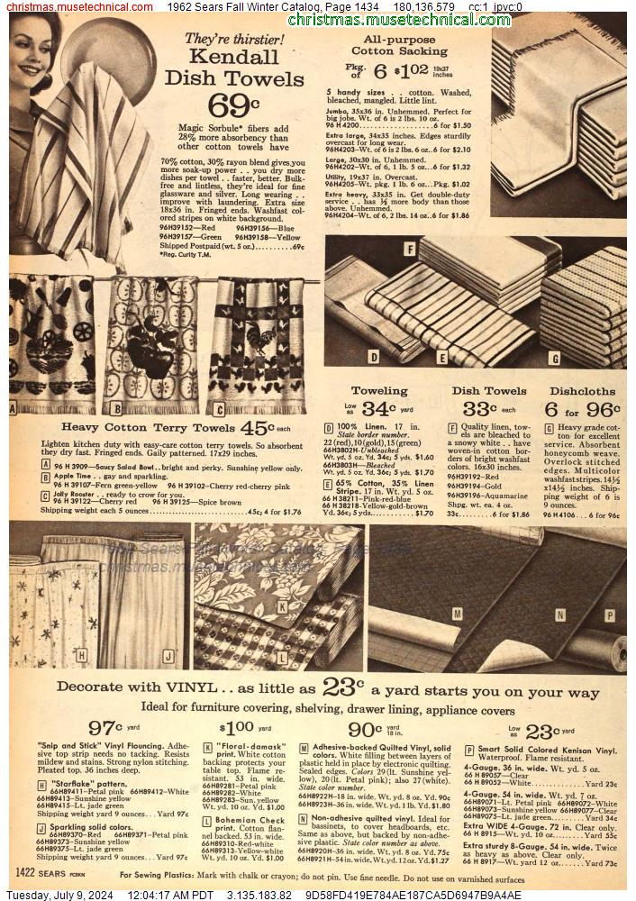 1962 Sears Fall Winter Catalog, Page 1434
