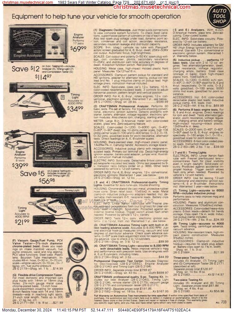 1983 Sears Fall Winter Catalog, Page 729