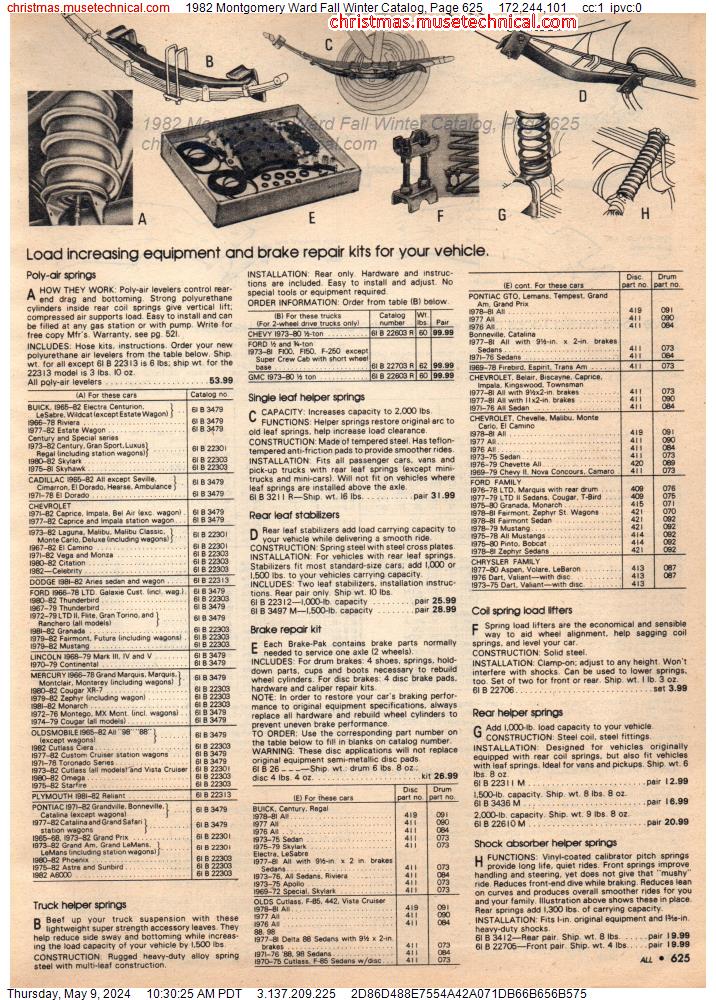 1982 Montgomery Ward Fall Winter Catalog, Page 625