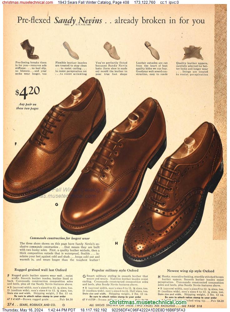 1943 Sears Fall Winter Catalog, Page 408