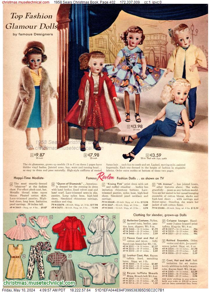 1958 Sears Christmas Book, Page 402