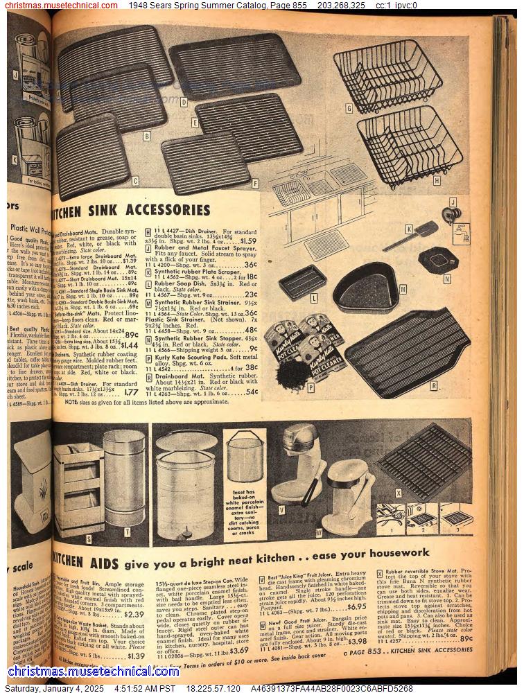 1948 Sears Spring Summer Catalog, Page 855