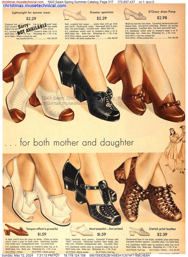 1943 Sears Spring Summer Catalog, Page 317