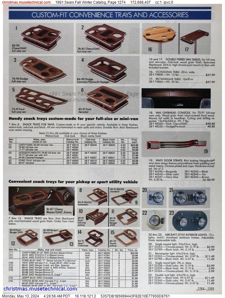 1991 Sears Fall Winter Catalog, Page 1274