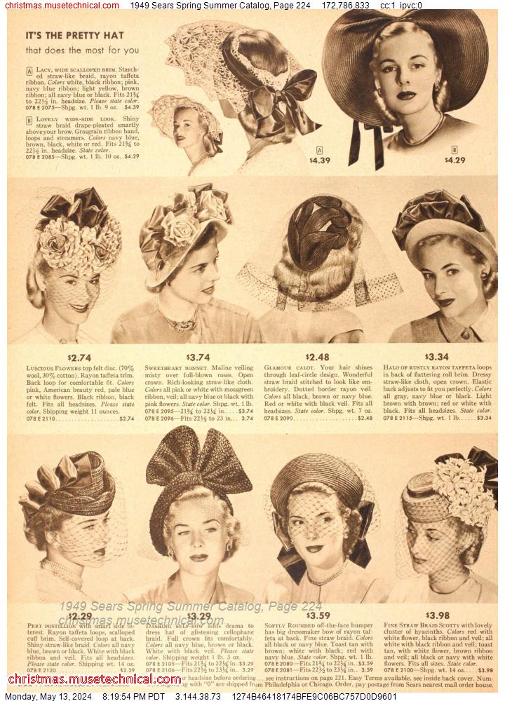1949 Sears Spring Summer Catalog, Page 224