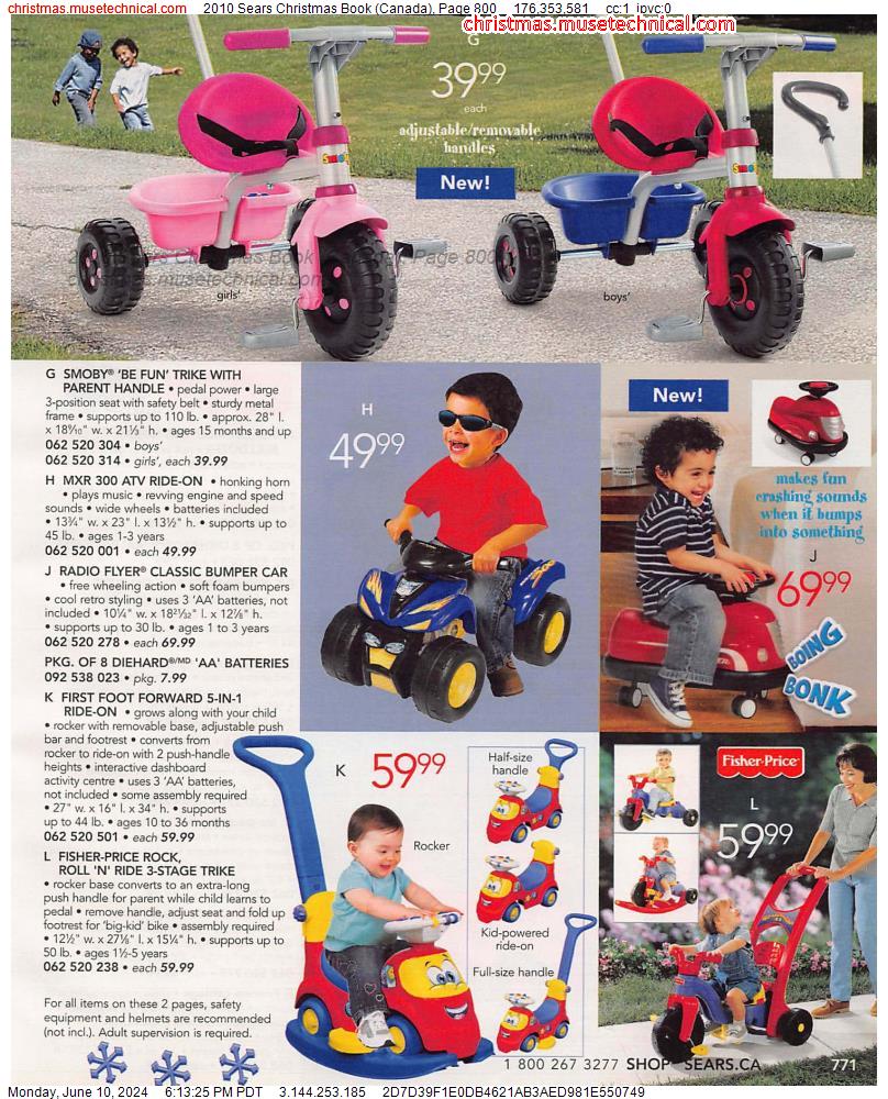 2010 Sears Christmas Book (Canada), Page 800