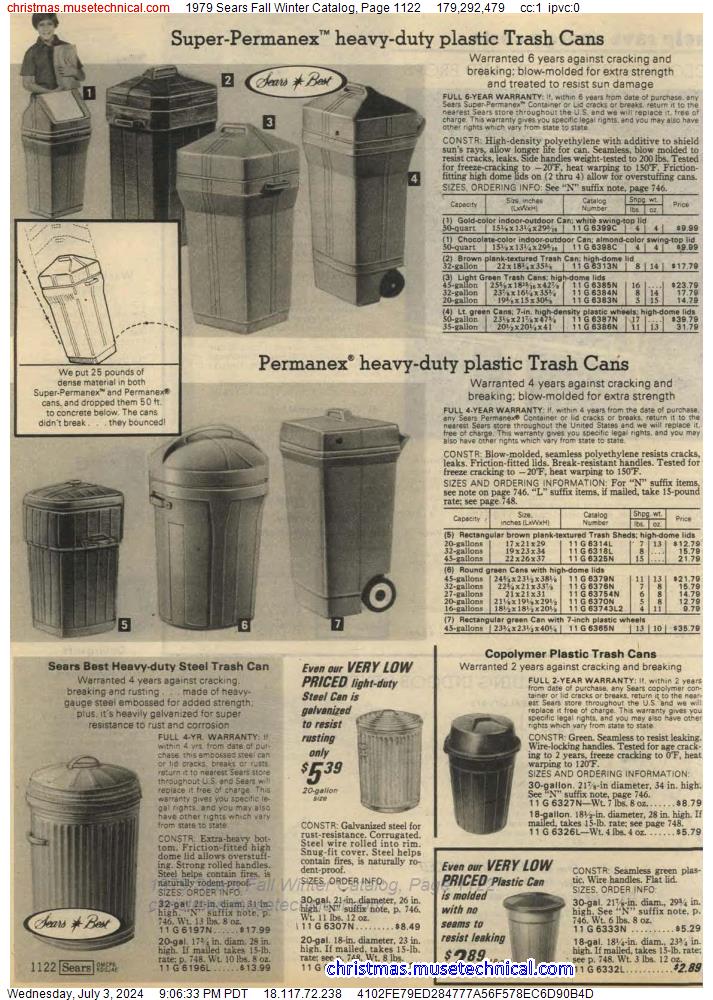 1979 Sears Fall Winter Catalog, Page 1122