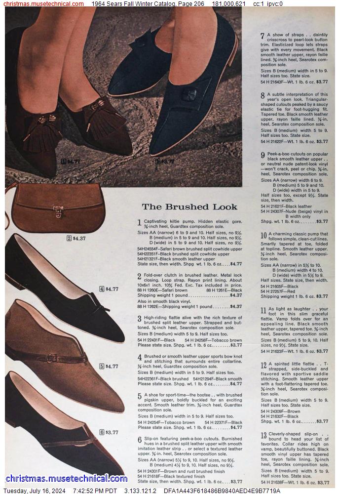 1964 Sears Fall Winter Catalog, Page 206