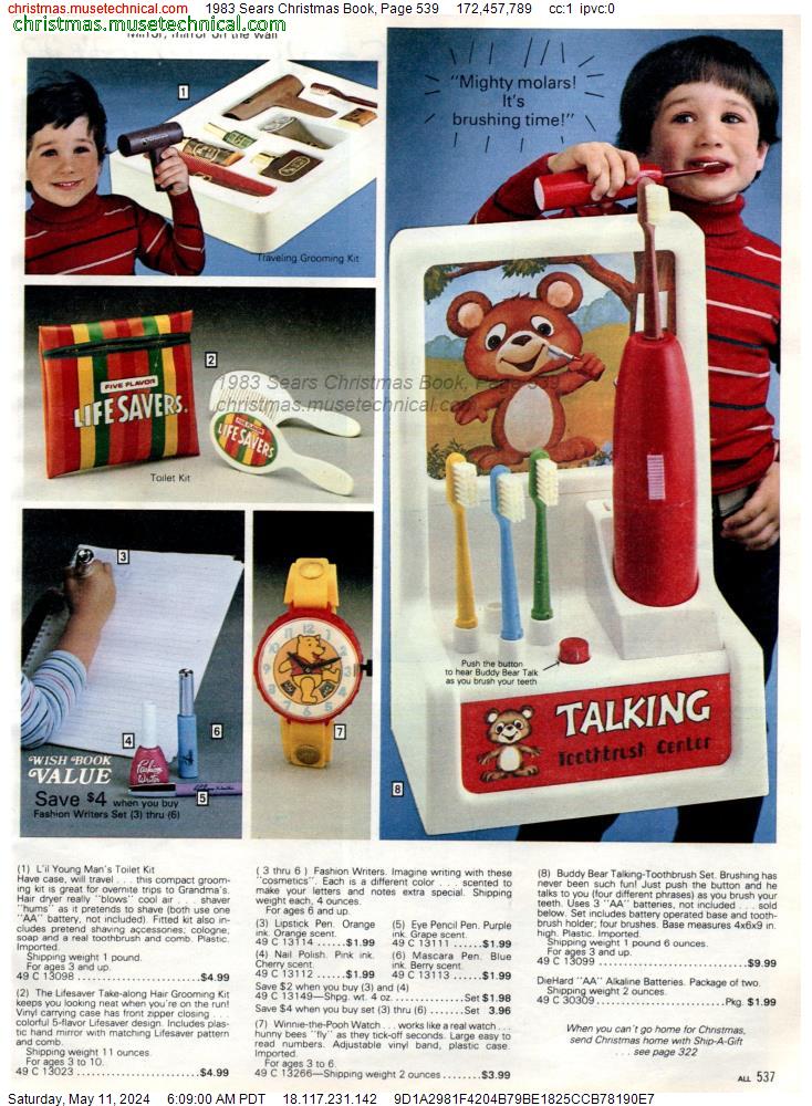1983 Sears Christmas Book, Page 539