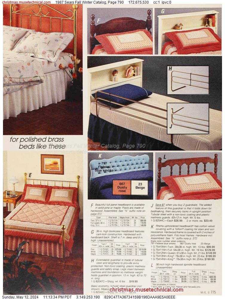 1987 Sears Fall Winter Catalog, Page 790