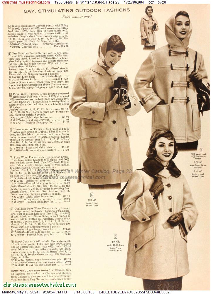 1956 Sears Fall Winter Catalog, Page 23