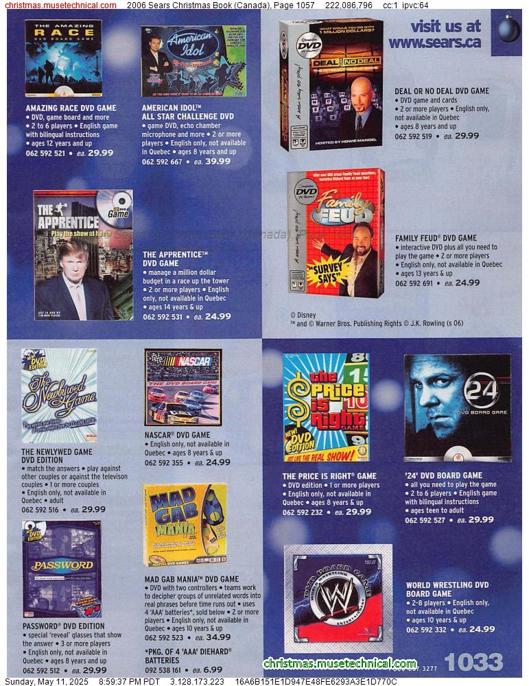 2006 Sears Christmas Book (Canada), Page 1057