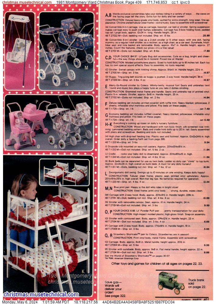 1981 Montgomery Ward Christmas Book, Page 409