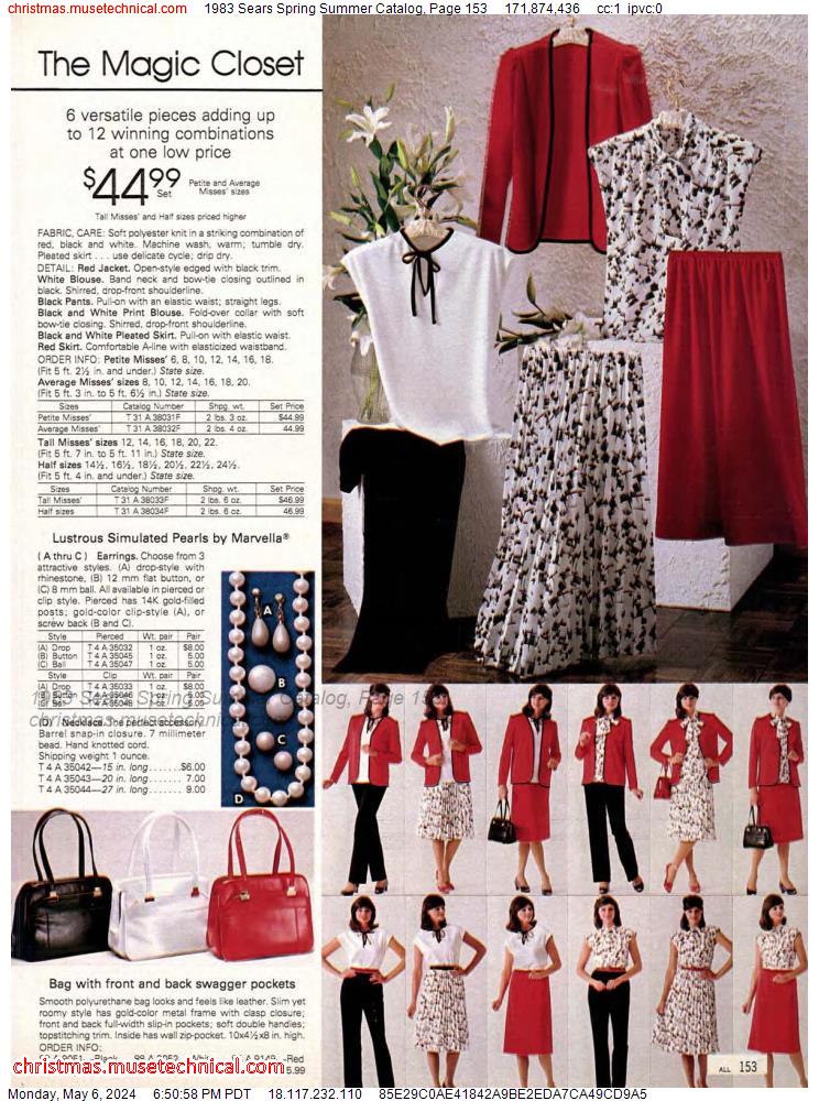 1983 Sears Spring Summer Catalog, Page 153