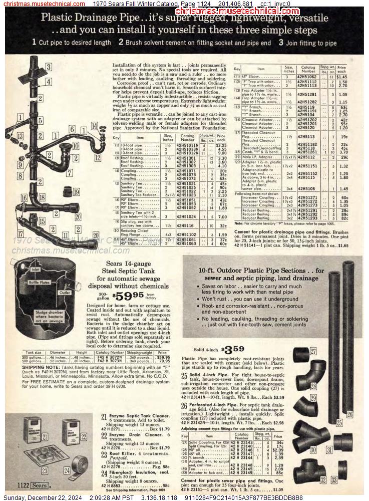 1970 Sears Fall Winter Catalog, Page 1124