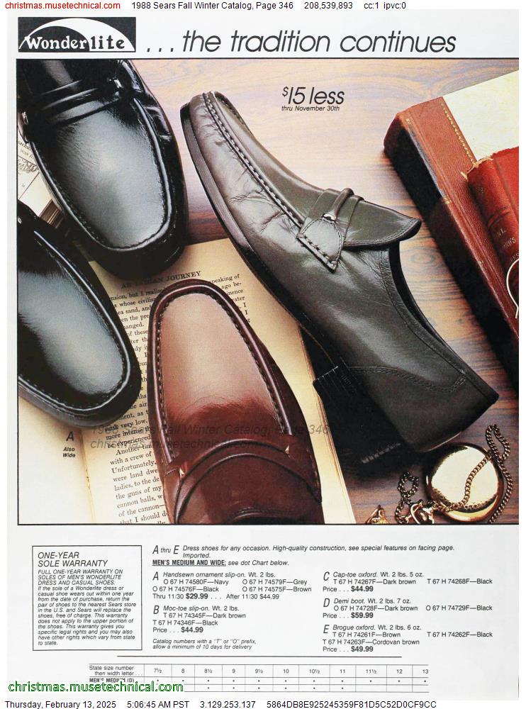 1988 Sears Fall Winter Catalog, Page 346