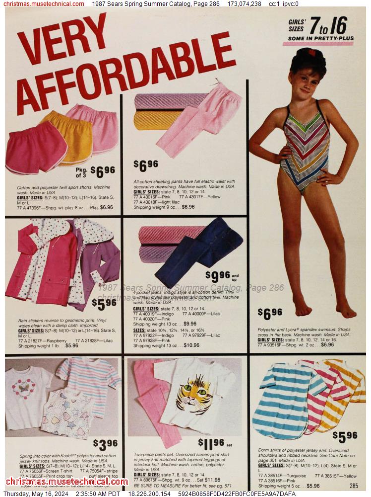 1987 Sears Spring Summer Catalog, Page 286