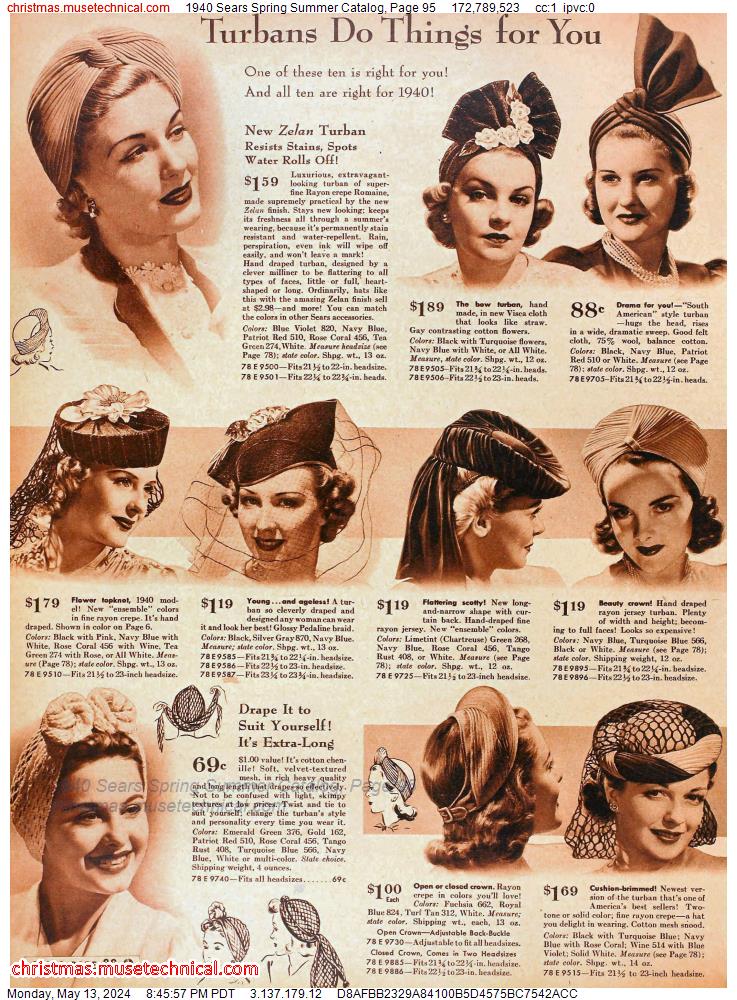 1940 Sears Spring Summer Catalog, Page 95