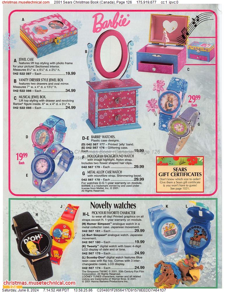 2001 Sears Christmas Book (Canada), Page 126