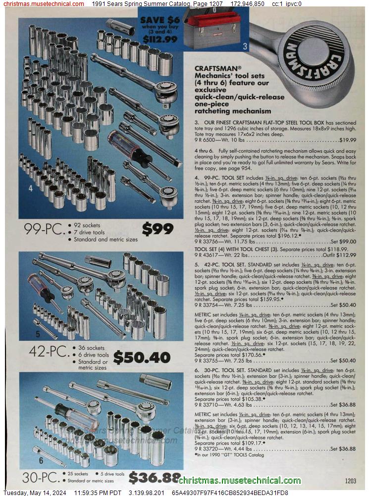 1991 Sears Spring Summer Catalog, Page 1207