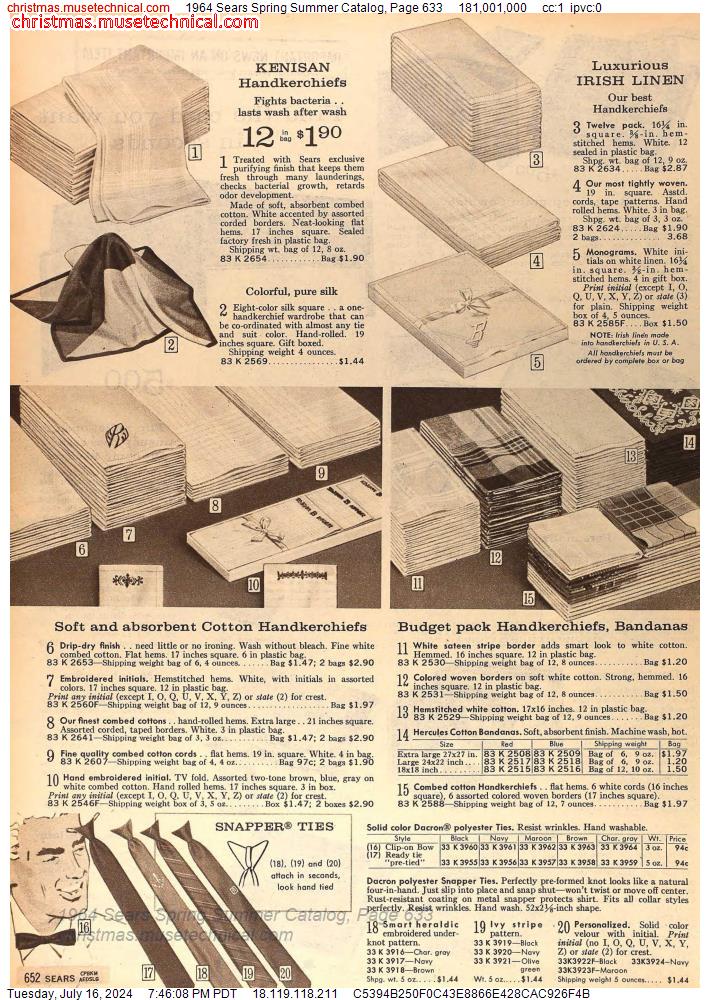 1964 Sears Spring Summer Catalog, Page 633