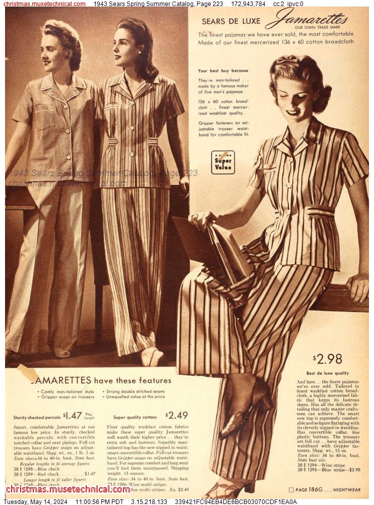 1943 Sears Spring Summer Catalog, Page 223