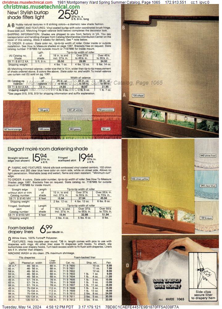 1981 Montgomery Ward Spring Summer Catalog, Page 1065