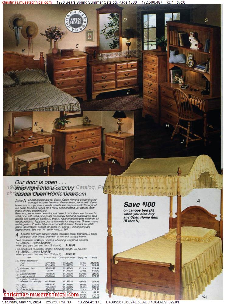1986 Sears Spring Summer Catalog, Page 1000