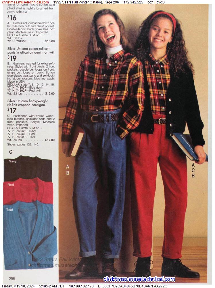 1992 Sears Fall Winter Catalog, Page 296