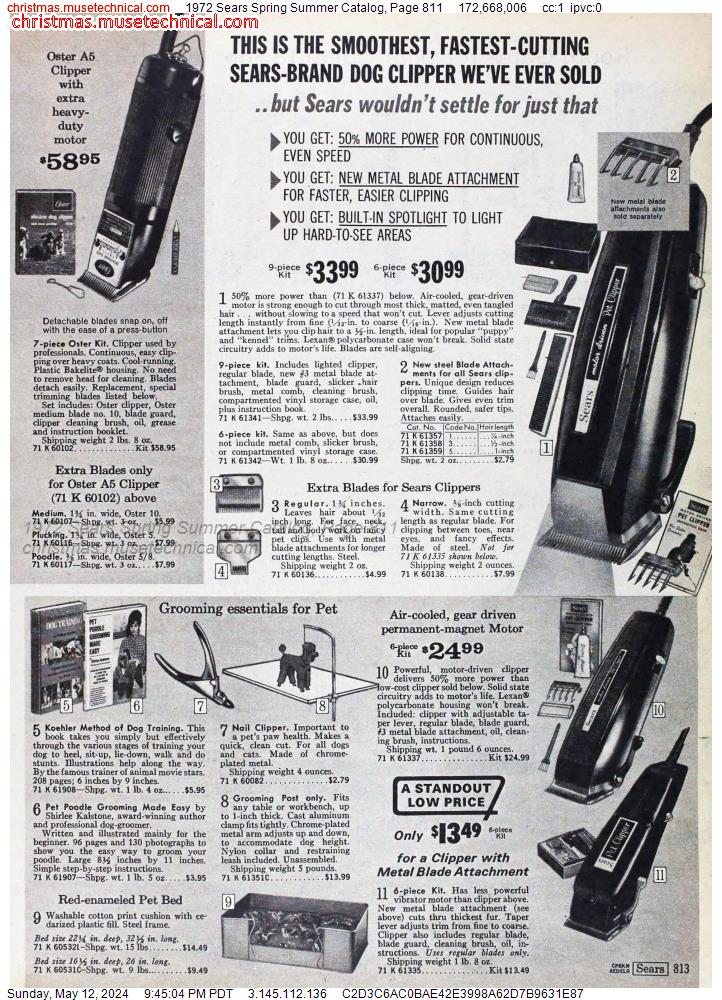 1972 Sears Spring Summer Catalog, Page 811