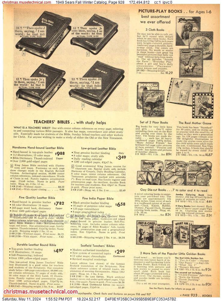 1949 Sears Fall Winter Catalog, Page 928