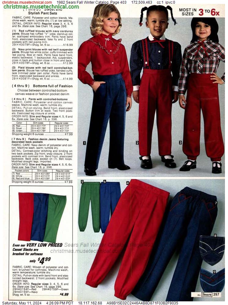 1982 Sears Fall Winter Catalog, Page 403 - Catalogs & Wishbooks