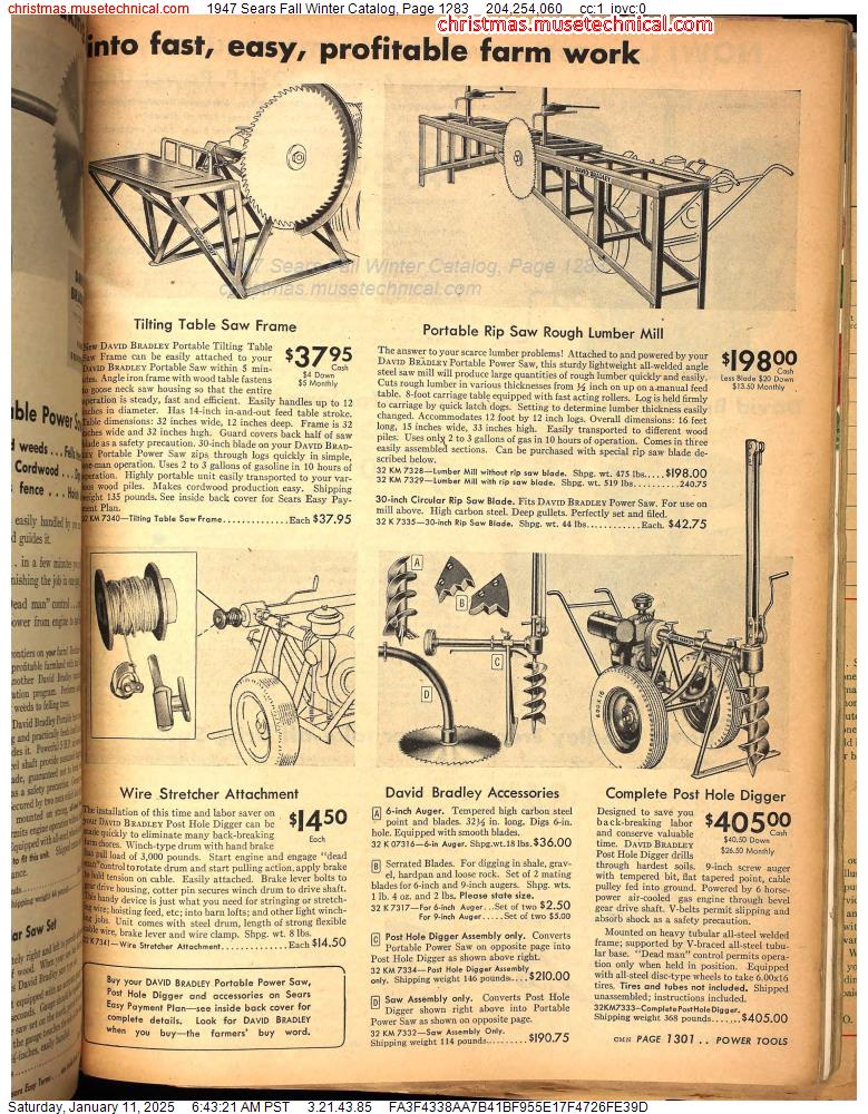 1947 Sears Fall Winter Catalog, Page 1283