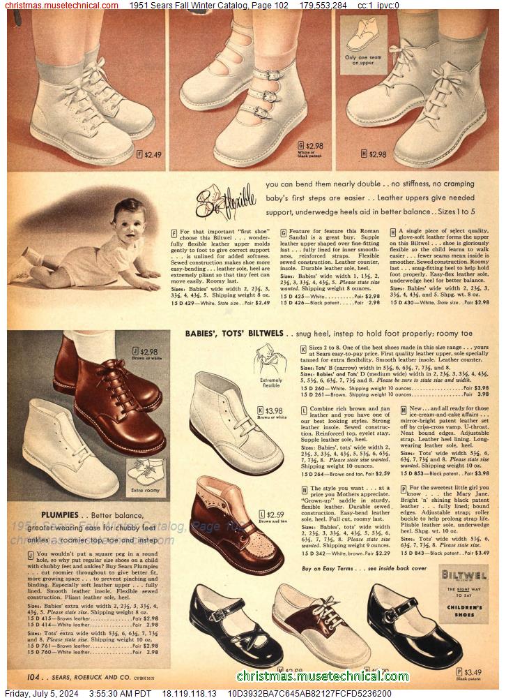 1951 Sears Fall Winter Catalog, Page 102