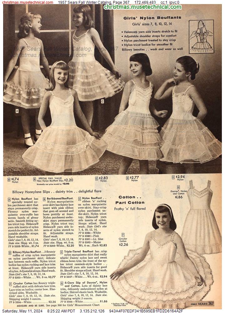 1957 Sears Fall Winter Catalog, Page 367