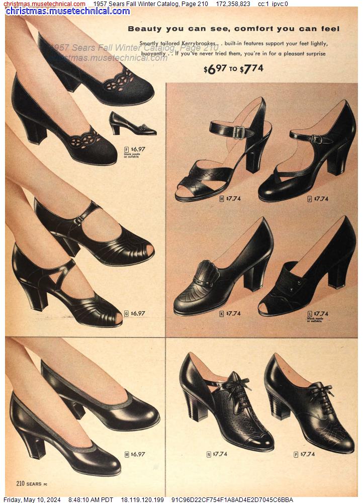 1957 Sears Fall Winter Catalog, Page 210