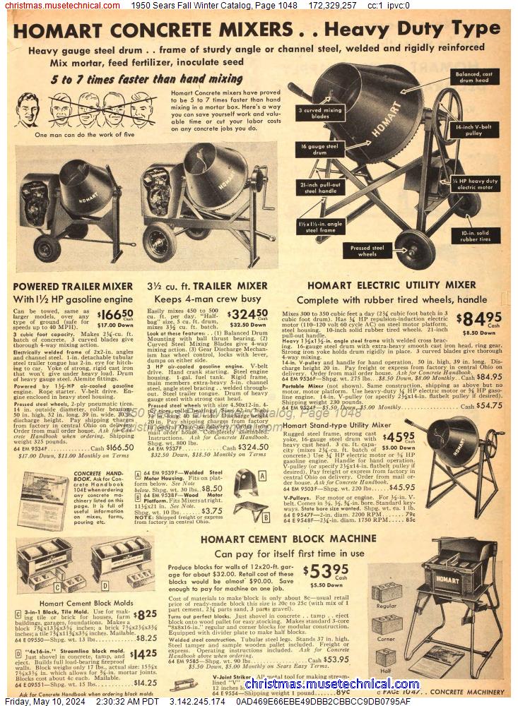1950 Sears Fall Winter Catalog, Page 1048