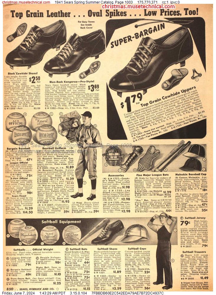1941 Sears Spring Summer Catalog, Page 1003