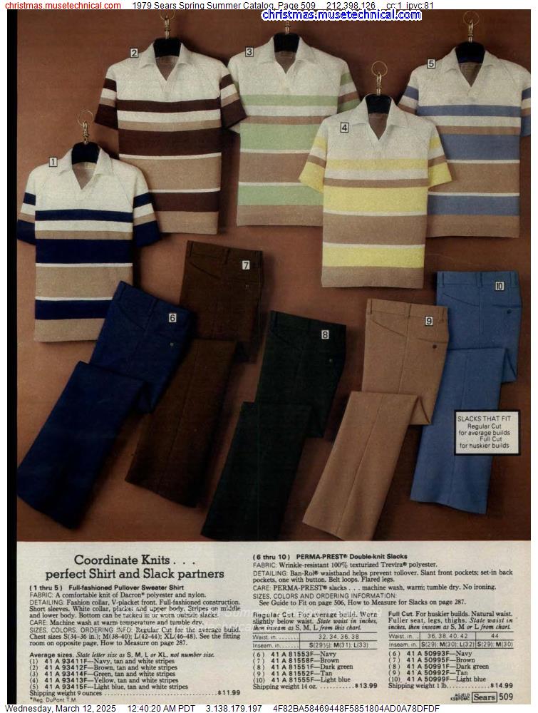 1979 Sears Spring Summer Catalog, Page 509