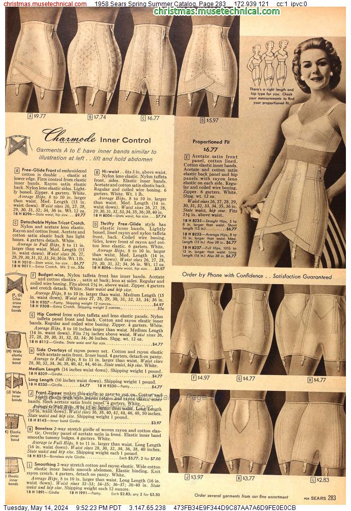 1958 Sears Spring Summer Catalog, Page 283