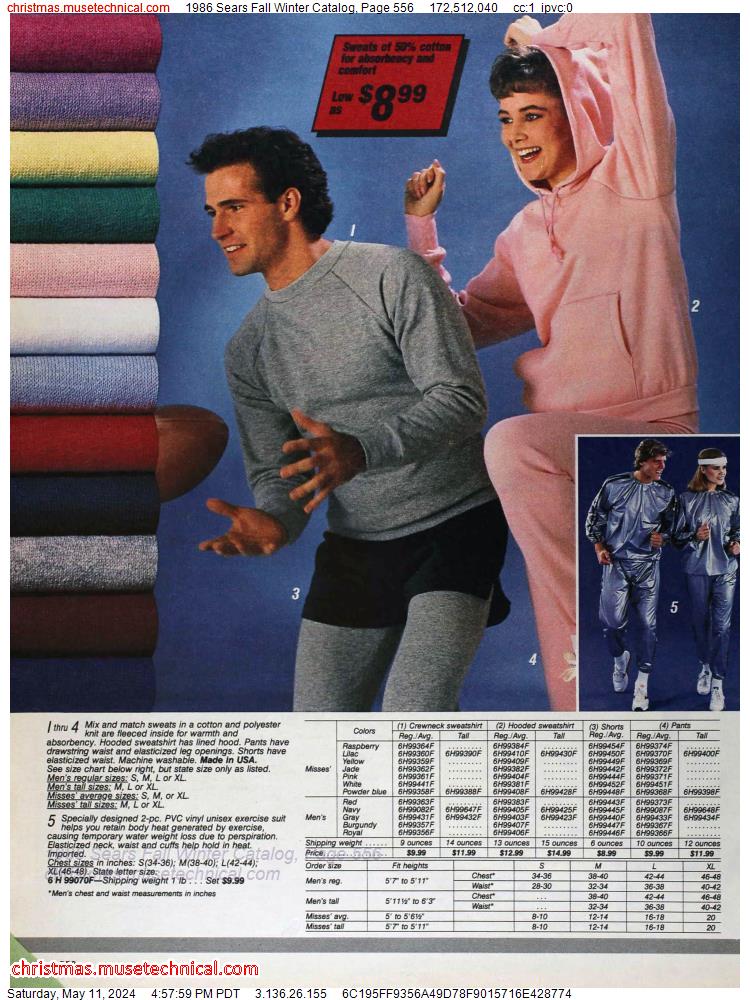 1986 Sears Fall Winter Catalog, Page 556
