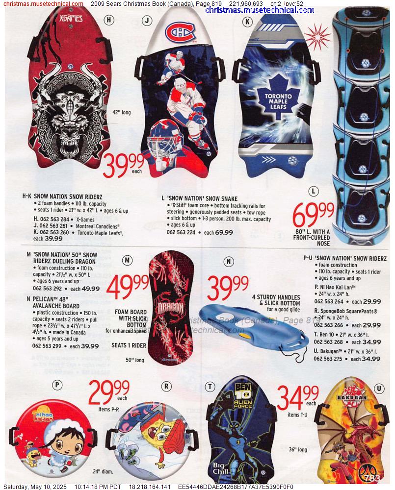 2009 Sears Christmas Book (Canada), Page 819