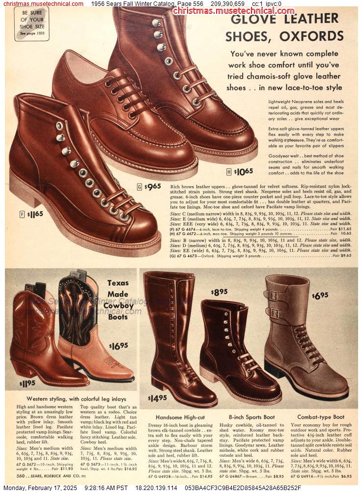 1956 Sears Fall Winter Catalog, Page 556