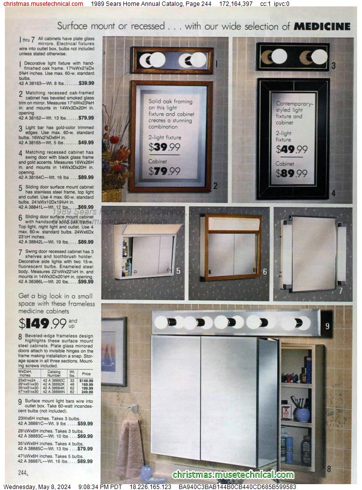 1989 Sears Home Annual Catalog, Page 244