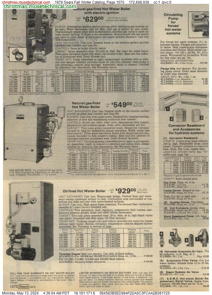 1979 Sears Fall Winter Catalog, Page 1070