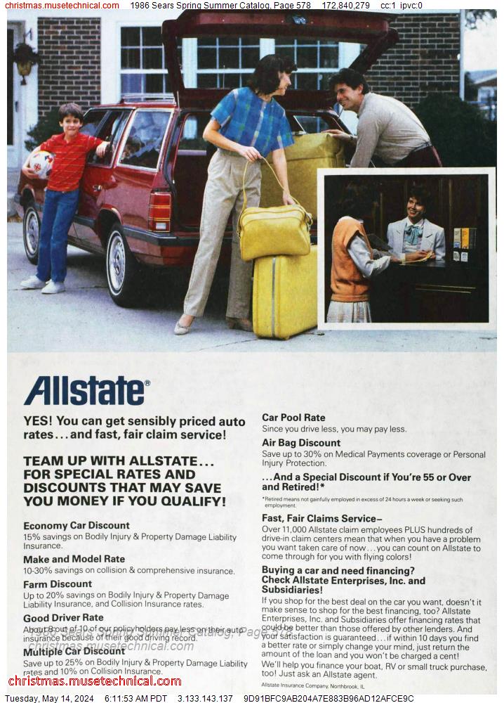 1986 Sears Spring Summer Catalog, Page 578