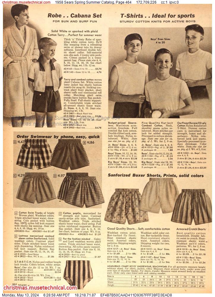 1958 Sears Spring Summer Catalog, Page 464